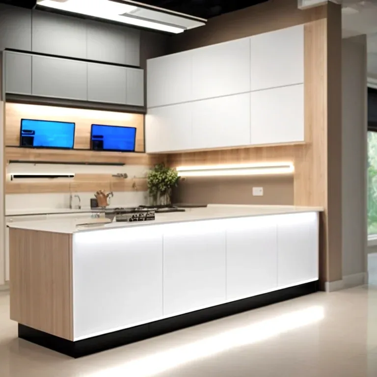 Iluminación LED instalada en oficina moderna por técnicos de BrilTopLed